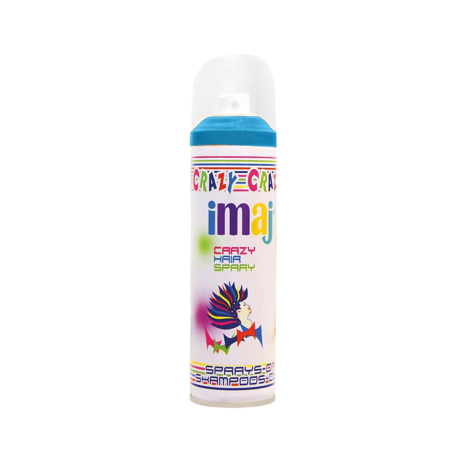 İmaj Crazy Color Blue Hair Spray 100ml - Temporary Hair Color Spray for Fashion Styling İmaj Crazy Color Blue Hair Spray - Temporary Hair Color temporary hair color, hair spray, crazy color hair spray, blue hair dye, fashion hair color, İmaj, cosmetic hair styling, bold hair color, non-permanent hair dye, fashion styling, hair fashion, colorful hair, hair accessories, beauty products