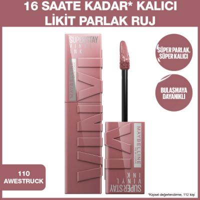 Maybelline Super Stay Vinyl Ink: 16HR Glossy Liquid Lipstick - 110 Awestruck Red. Non-Transfer, Long Lasting Maybelline Lipstick Maybelline Vinyl Ink: 16HR Glossy Lipstick - Awestruck, Lip Color Maybelline lipstick, long lasting lipstick, glossy lipstick, vinyl lip color, non transfer lipstick, liquid lipstick, bright red lipstick, lip color 110 Awestruck, Maybelline Super Stay, glossy liquid lip, lipstick, lip color, long-wearing makeup, glossy finish, vibrant lip colors, non-smudge lipstick, precise appli