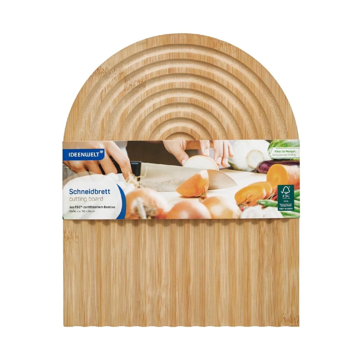 Ideenwelt Bamboo Oval Cutting Board with Juice Groove 1 pc