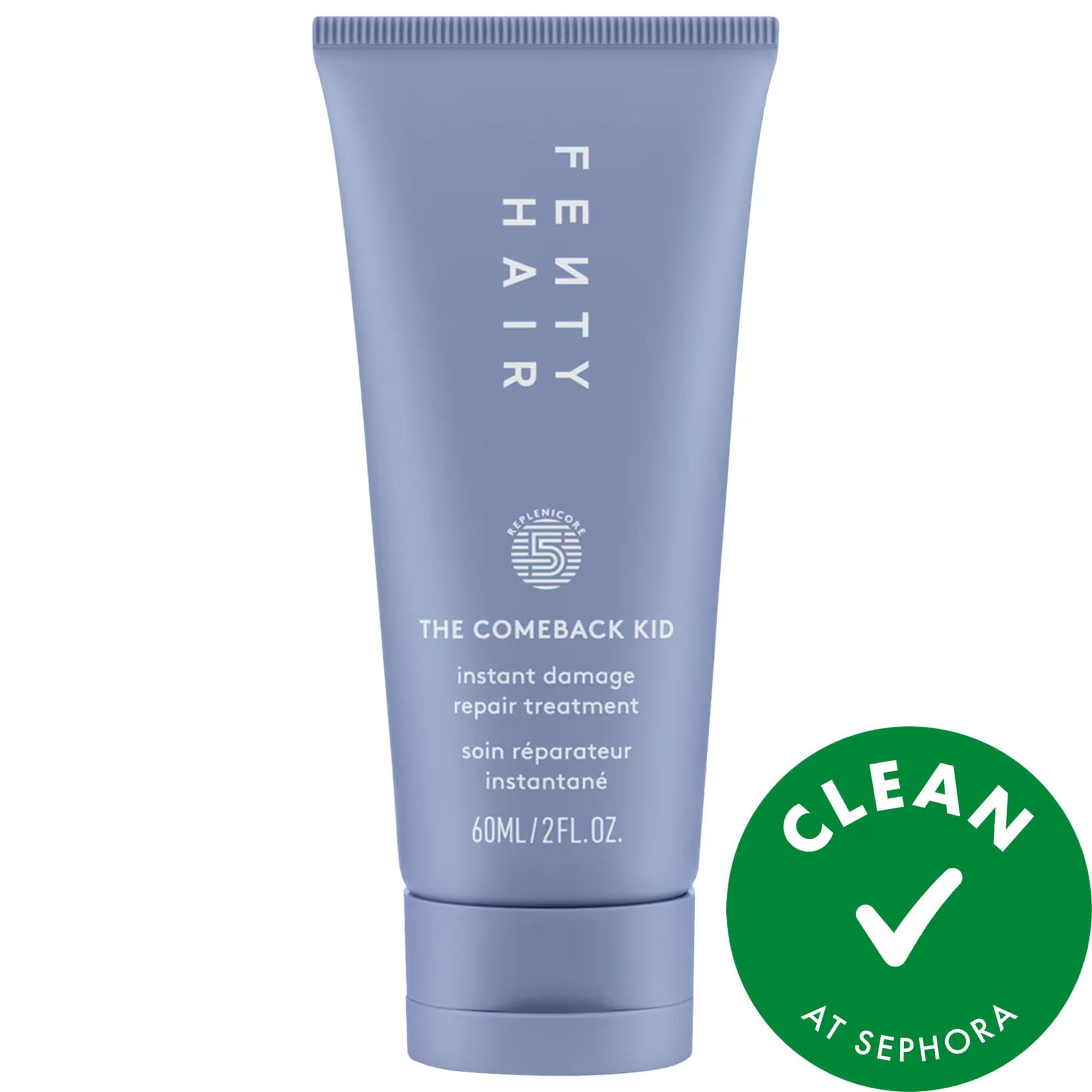 Fenty Hair: The Comeback Kid Mini - Instant Damage Repair Hair Treatment | Split End &amp; Breakage Solution - Vegan &amp; Cruelty-Free Fenty Hair Comeback Kid: Damage Repair Treatment - Vegan &amp; Cruelty-Free hair treatment, damage repair hair treatment, split end treatment, hair breakage treatment, vegan hair treatment, cruelty-free hair treatment, Fenty hair treatment, hair strengthening treatment, damaged hair repair, hair moisturizing treatment, hair repair, hair mask, hair treatment for damaged hair, vegan hair