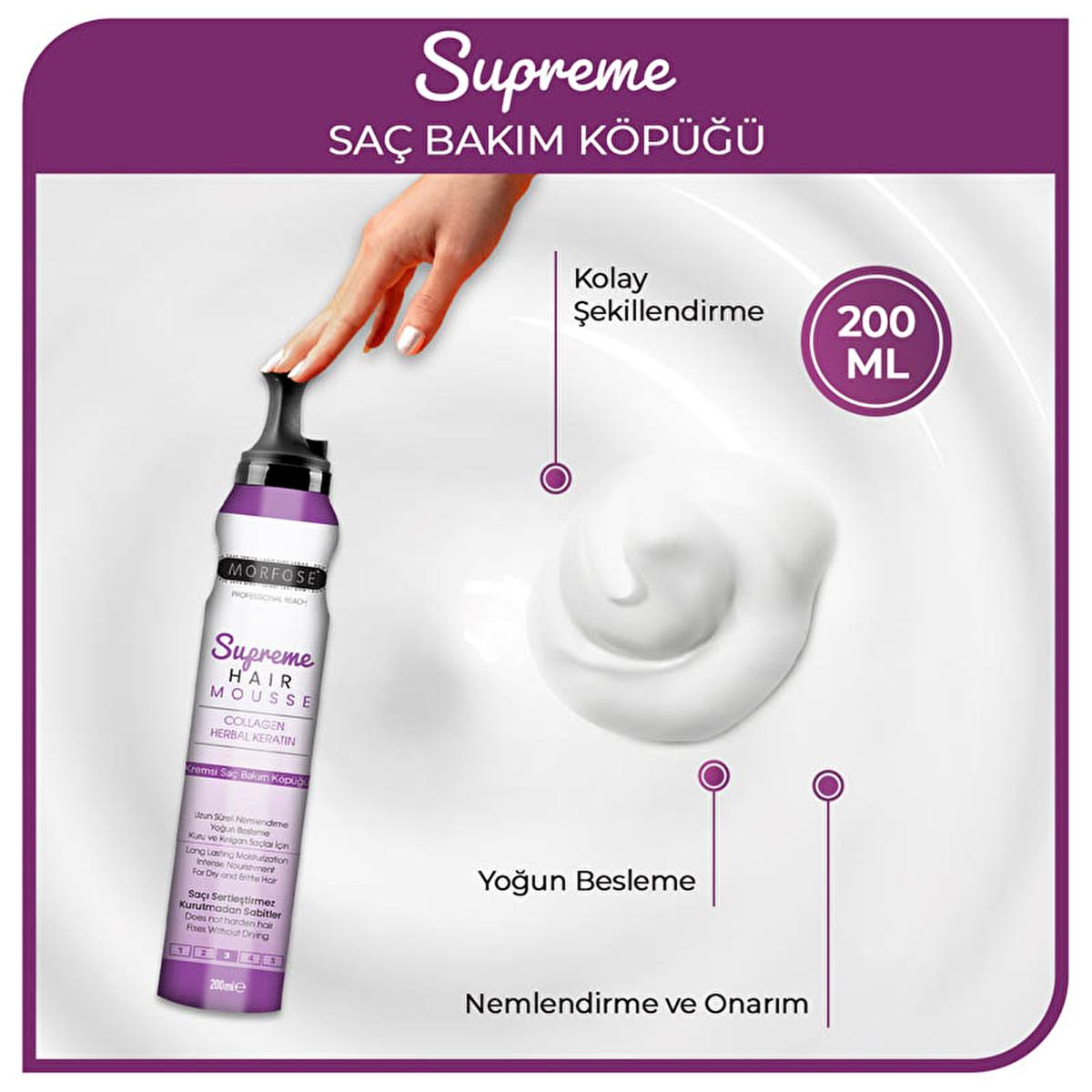 Morfose Supreme Supreme Hair Styling Mousse with Ceramide, Keratin, and Collagen - Nourishing, Strong Hold, 6.76 fl oz Morfose Supreme Hair Mousse - Nourishing & Strong Hold Hair Styling Mousse, Nourishing Hair Care, Ceramide Hair Products, Keratin Hair Treatment, Collagen Hair Care, Hair Styling Products, Hair Care with Ceramide, Strong Hold Styling Mousse, Healthy Hair Products, Morfose Hair Care, Hair Mousse with Keratin, Hair Styling for Women, Daily Hair Care, Long-Lasting Hairstyles