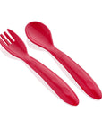 Babyjem Baby Utensil Set - Soft Baby Fork and Spoon for Self-Feeding, Dishwasher Safe - view 3