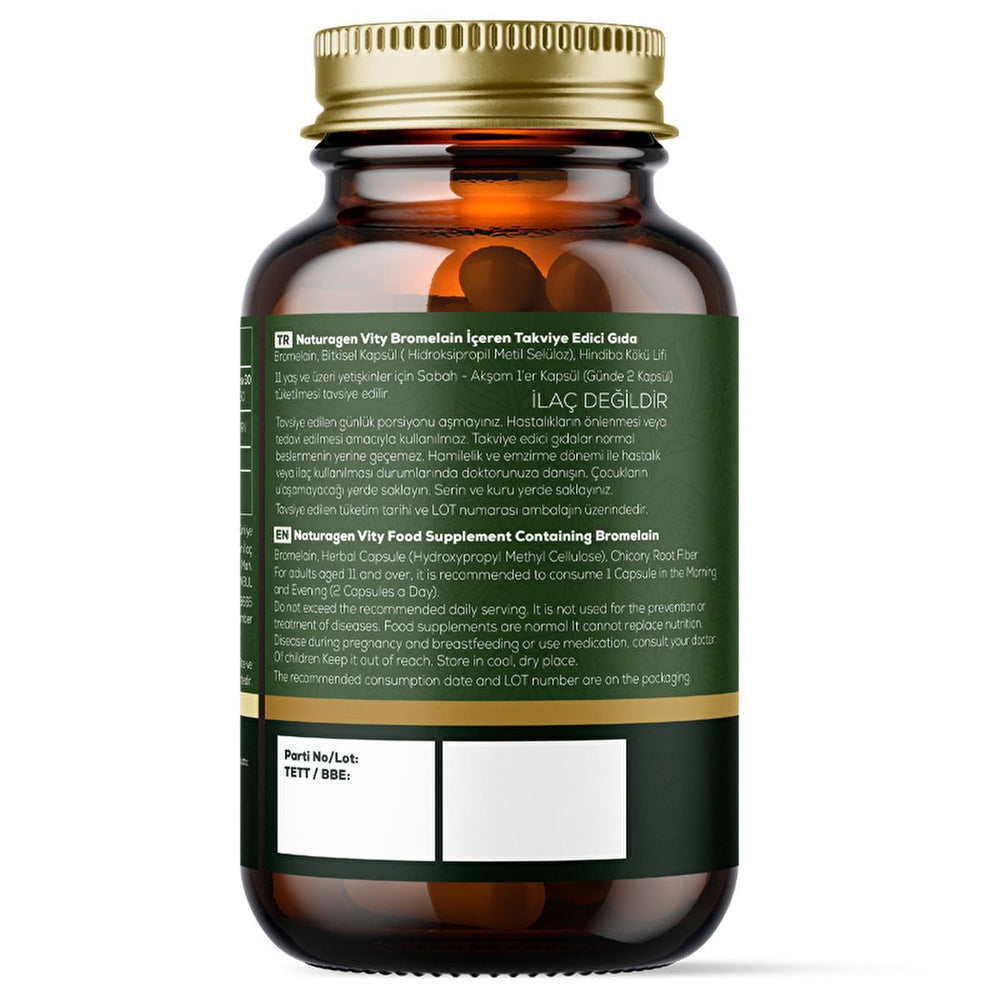 Naturagen Bromelain 1000mg - 2400 GDU, Natural Decongestant & Vegan Digestive Enzymes, Nasal Congestion & Gut Health Support, 60 Capsules Naturagen Bromelain 1000mg: Natural Decongestant & Gut Health Bromelain supplement, Natural decongestant, Digestive enzymes, Vegan bromelain, Bromelain 1000mg, Prebiotic supplement, Nasal congestion relief, Hindiba root supplement, Gut health supplement, Plant-based enzymes, Bromelain, decongestant, digestive aid, vegan supplement, prebiotic, gut health, nasal support, si