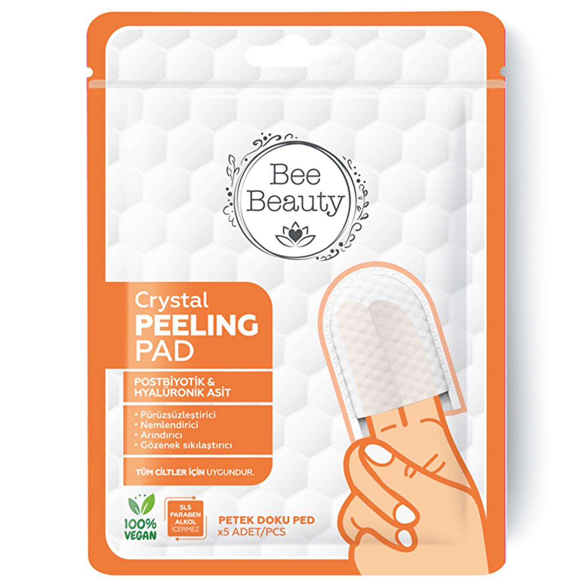Bee Beauty Crystal Peeling Ped - Gentle Exfoliating Peel Pads for Dry &amp; Sensitive Skin Bee Beauty Crystal Peeling Ped for Dry Skin exfoliating peel pads, organic silica exfoliant, hyaluronic acid skincare, postbiotic skincare benefits, dry skin care products, sensitive skin exfoliation, daily skincare routine products, skincare for dry skin, gentle exfoliation, sensitive skin care, Bee Beauty products