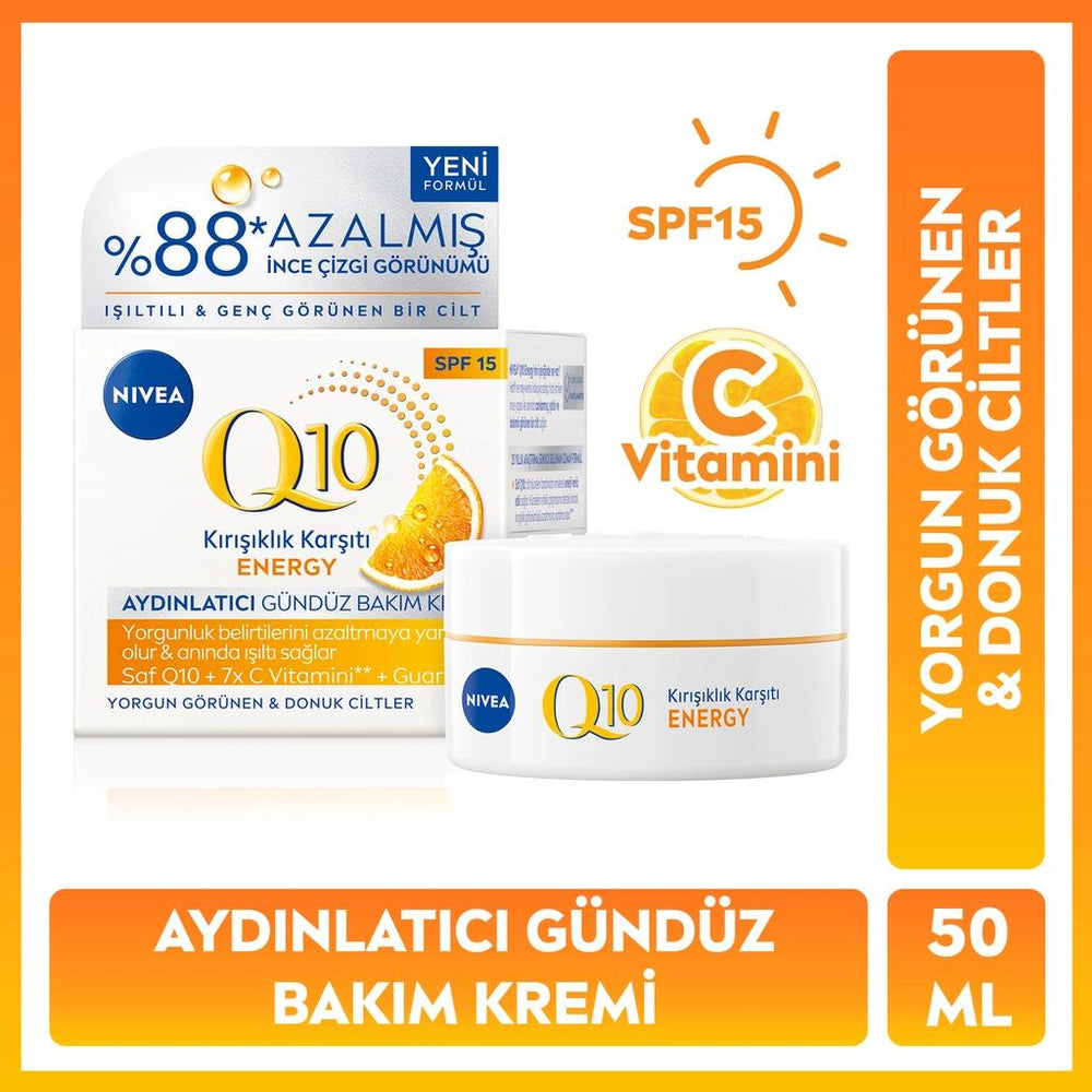 Nivea Q10 Energy Vitamin C Glow Day Cream SPF 15 50ml