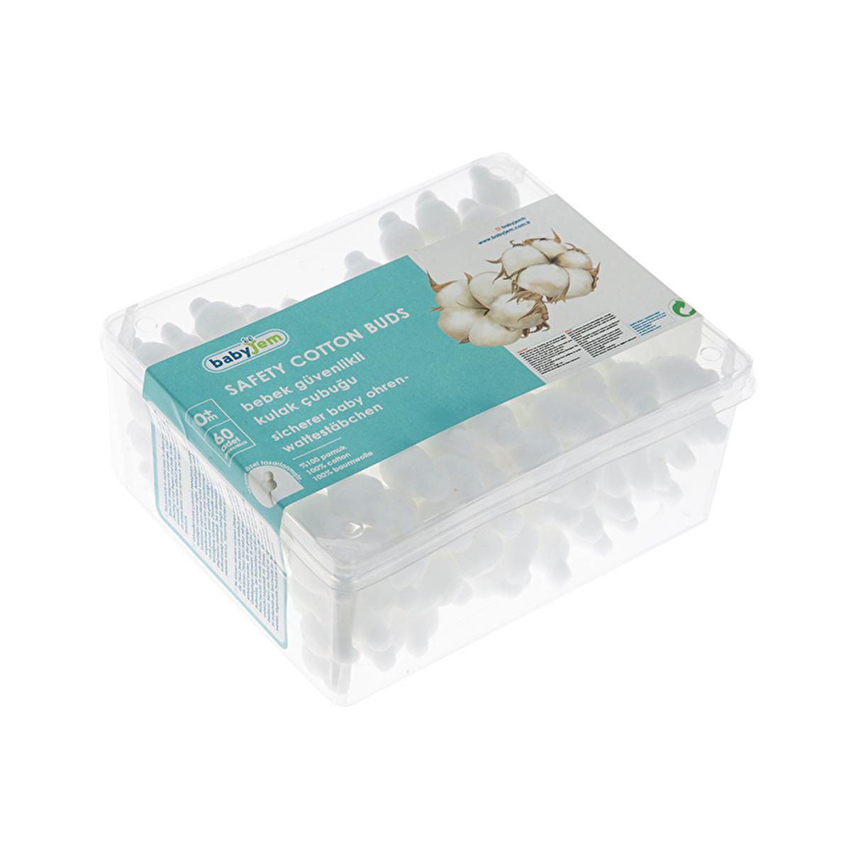 Babyjem Baby Cotton Swabs - Safe &amp; Hygienic Infant Ear Cleaning, 60 Count Babyjem Baby Cotton Swabs - Safe Infant Ear Cleaning baby cotton swabs, infant ear cleaning, disposable baby hygiene products, safe baby cleaning swabs, baby care hygiene tools, baby hygiene, cotton swabs, baby ear cleaning, infant hygiene, baby care products