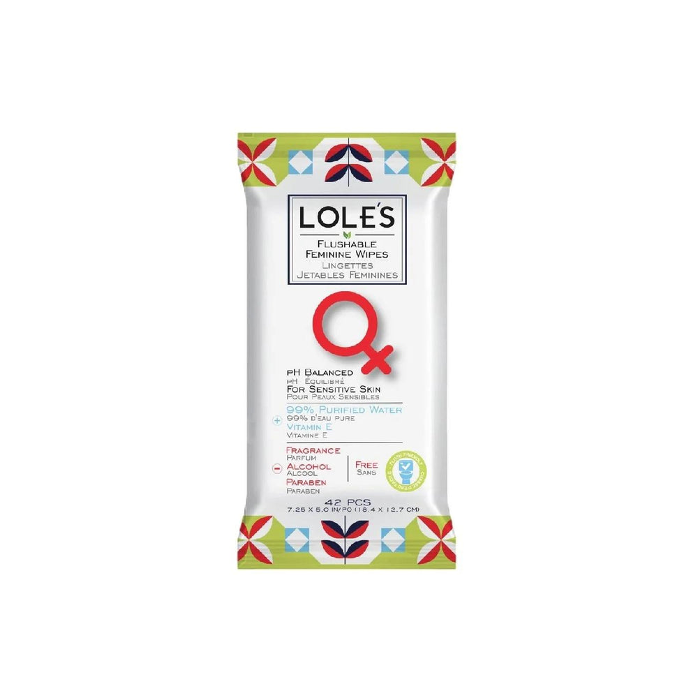 Loles Intimate Wet Wipes for Gentle Cleansing 42 Count