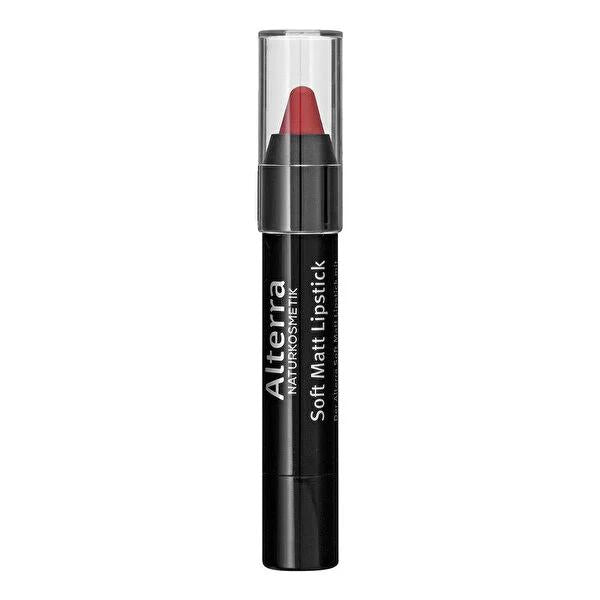 Alterra Matte Lipstick Modern Red - Organic Shea & Argan Oil, Nourishing & Moisturizing - 3g Alterra Matte Lipstick - Organic & Nourishing matte lipstick, organic lip care, nourishing lipstick, Modern Red lipstick, shea and argan oil lipstick, lip care, natural ingredients, cosmetics, beauty products, lip color, moisturizing lipstick, subtle look, contemporary style