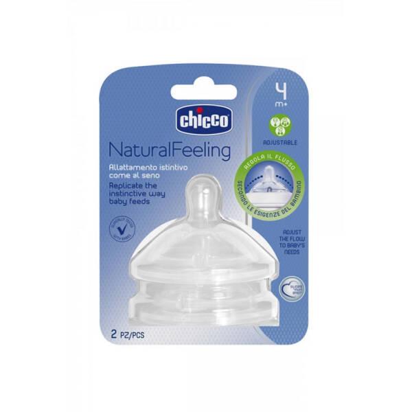 Chicco Natural Feeling Baby Bottle Nipple for 4 Months+ - Flexible, Comfortable, and Natural Feeding Experience - Baby Care