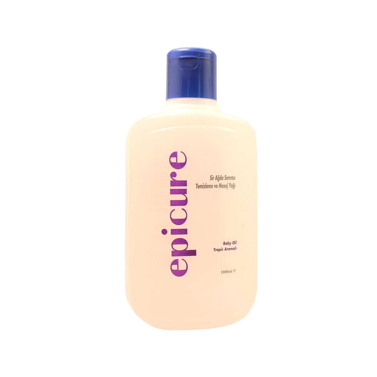 Epicure Wax Removal Oil - Baby Oil Scented Cleaner for Post-Waxing Skin Care, 1000ml Epicure Wax Removal Oil - Gentle & Effective wax removal oil, baby oil scented cleaner, post-waxing skin care, skin cleansing oil, epilasyon sonrası bakım, wax removal, skin care, beauty products, gentle cleansing, large capacity, fragrance friendly