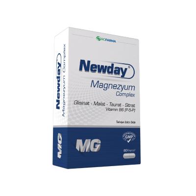 Newday Magnesium Complex Supplement with Vitamin B6 - 60 Capsules, Halal Certified, Titanium Dioxide Free Newday Magnesium Complex Supplement - Halal Certified & Titanium Dioxide Free Magnesium Supplement, Vitamin B6 Supplement, Dietary Supplement, Halal Certified Supplement, Magnesium Complex, Health and Wellness, Magnesium Deficiency, Dietary Support, Supplement for Adults, Halal Certified, Titanium Dioxide Free, Natural Supplements, Health Supplements