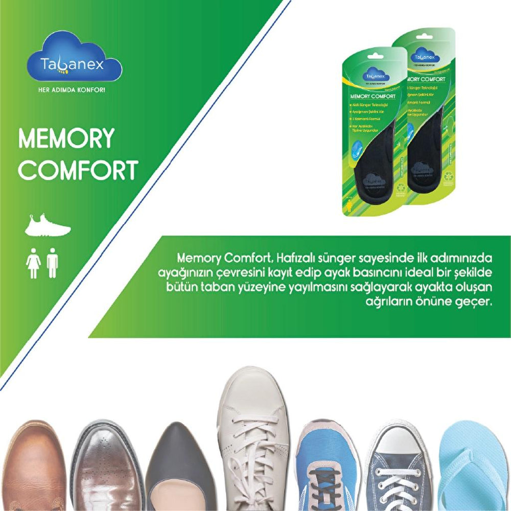 Tabanex Women's Memory Comfort Insoles for All-Day Support