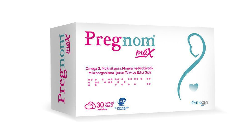 Pregnom Max Prenatal Vitamins Soft-Jel Capsules - 30 Count Pregnancy Supplements for Expectant Mothers - Vitamin & Supplement