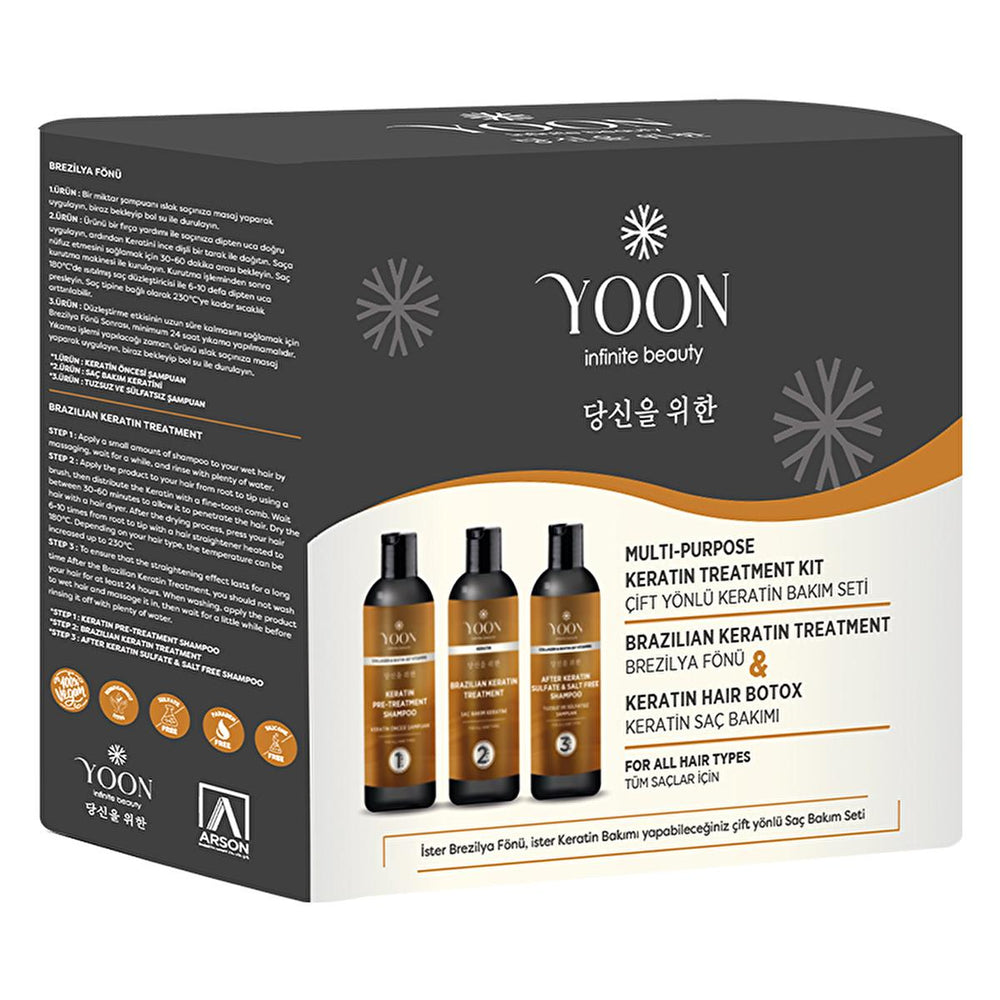 Yoon Keratin Hair Care Set - Sulfate-Free, Nourishing Treatment for Damaged Hair with Brazilian Blowout - view 6