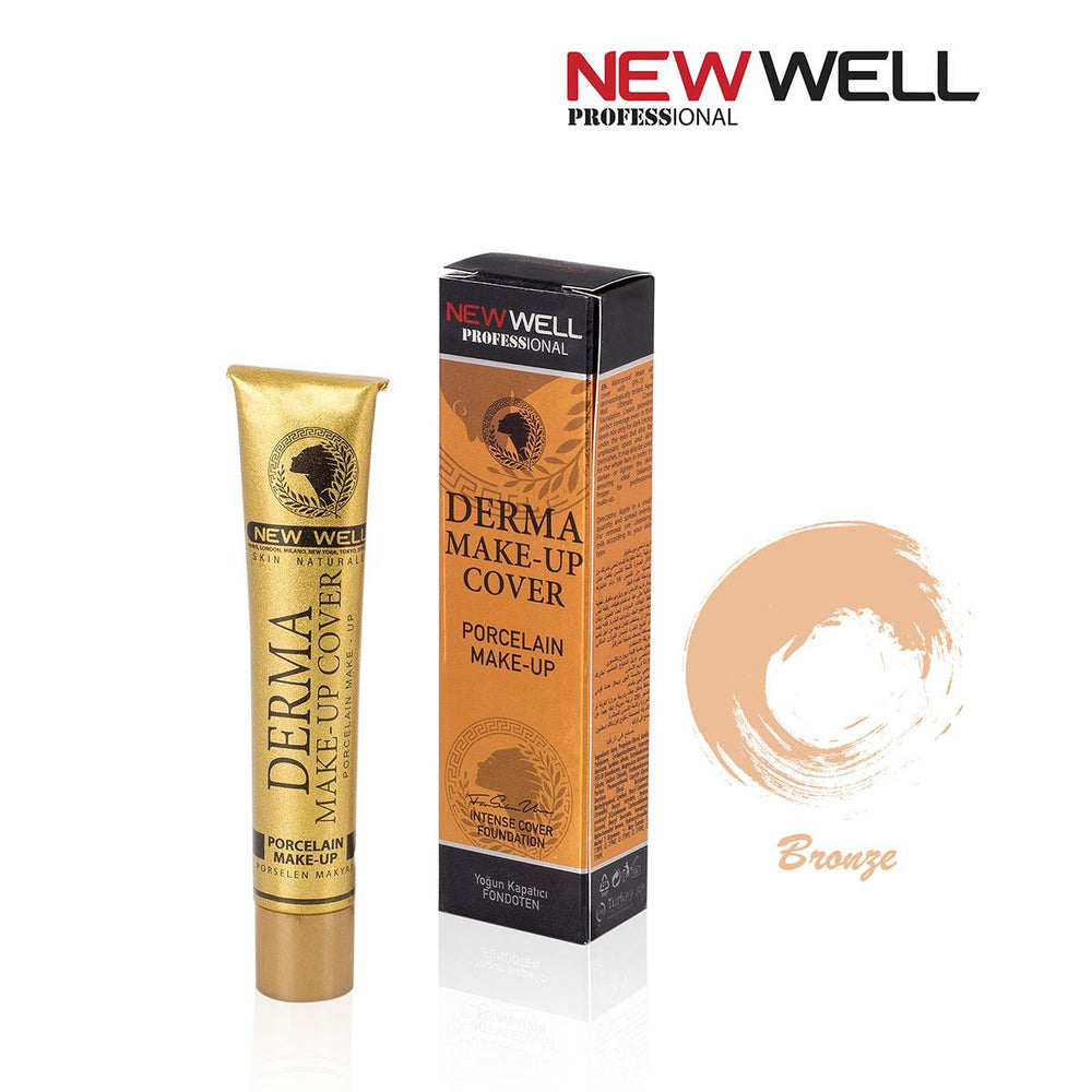 New Well Derma Cover Fondöten - High Coverage Foundation Makeup with SPF 15 - Dermatologist Recommended, Long - view 3