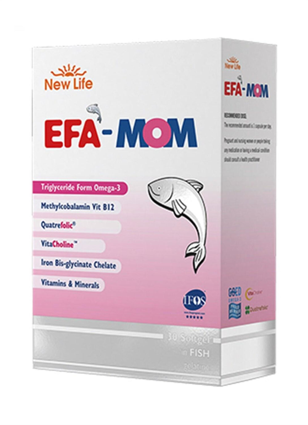 New Life EFA Mom: Comprehensive Pregnancy Supplement with DHA, Folic Acid & Iron - Gluten-Free Prenatal Vitamins - image 7