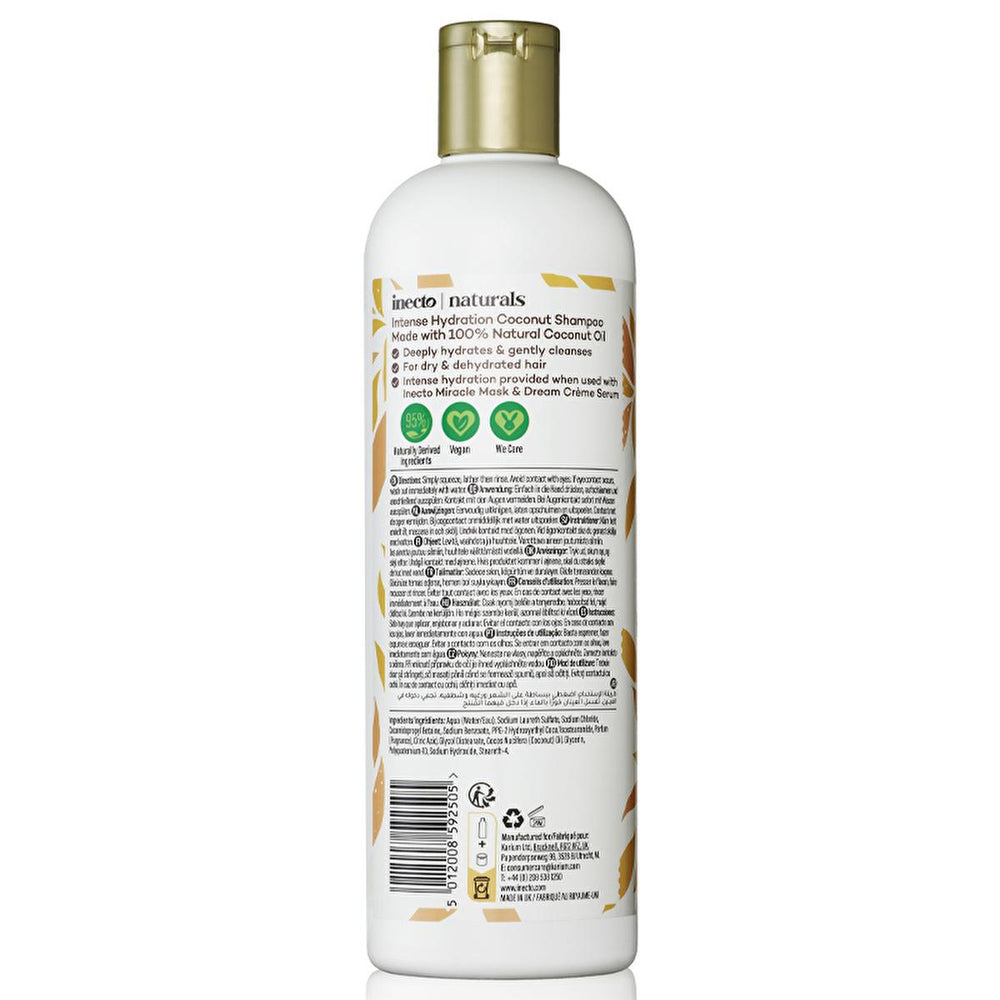 Inecto Coconut Oil Shampoo 500ml - Nourishing Dry Hair with Organic Coconut Oil - view 2