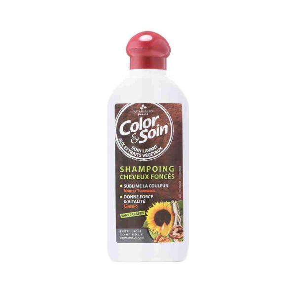 Color&Soin Dark Hair Shampoo 250ml - Color-Protecting, Nourishing Sulfate-Based Shampoo for Vibrant Hair Color&Soin Dark Hair Shampoo - Color Protecting & Nourishing dark hair shampoo, color-protecting shampoo, hair care for colored hair, sulfate-based shampoo, nourishing shampoo, dark hair care, color-treated hair, hair nourishment, color vibrancy, Color&Soin, hair care products, colored hair care, shampoo for dark hair