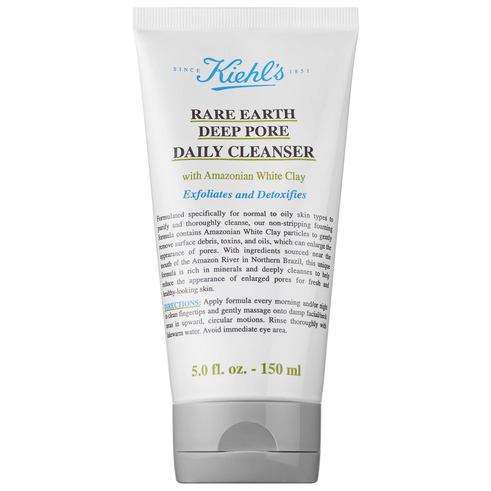 Rare Earth - Deep Pore Daily Facial Cleanser for Combination & Oily Skin - Natural Exfoliating Cleanser Rare Earth Daily Facial Cleanser - Natural & Effective daily facial cleanser, exfoliating cleanser, natural skincare, pore minimizing, combination and oily skin, cruelty-free, sulfate-free, paraben-free, gentle cleanser, skincare routine, Rare Earth products, facial scrub