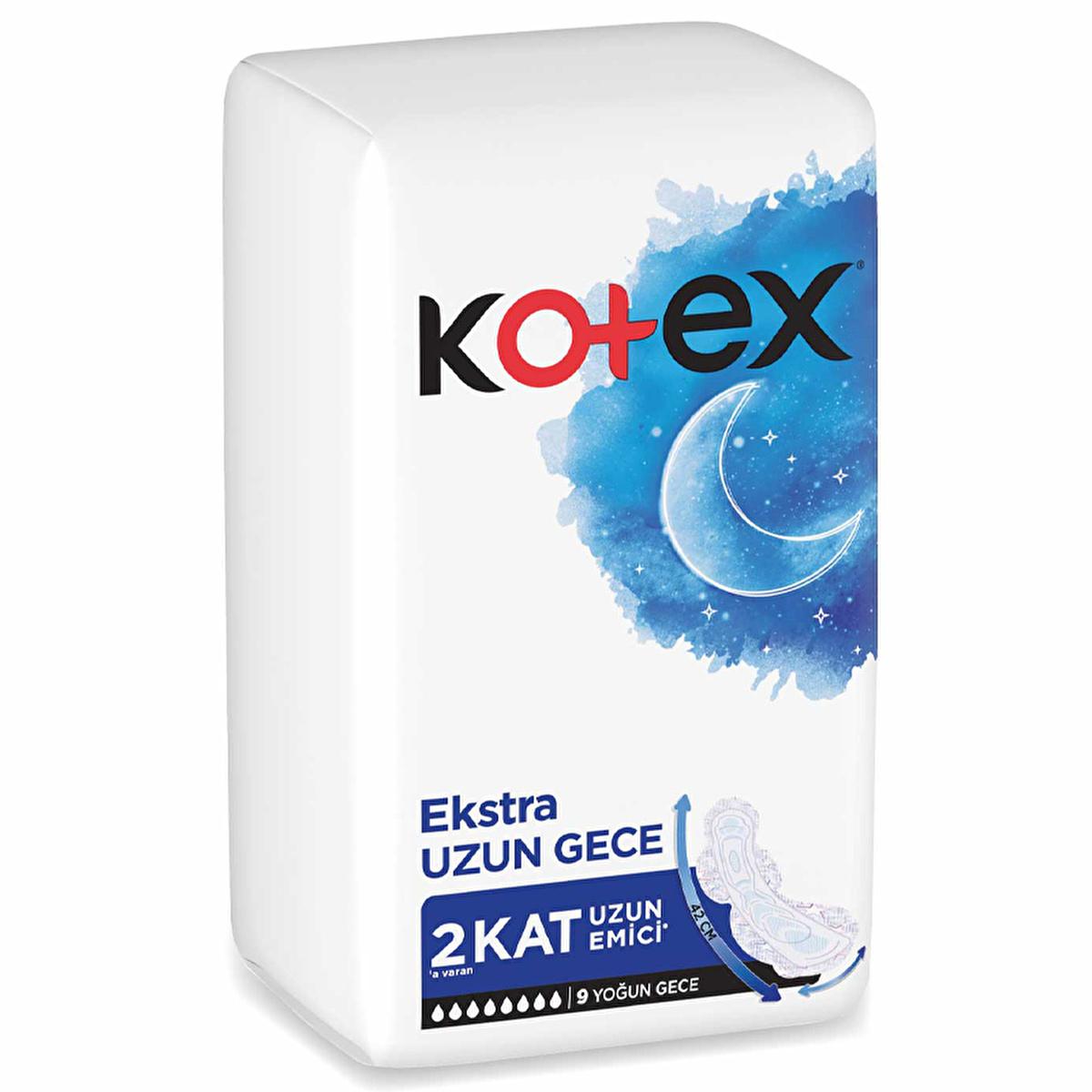Kotex Ultra Gece Hijyenik Ped - Overnight Sanitary Pads for Women, Leakproof & Comfortable Feminine Hygiene Products - image 5