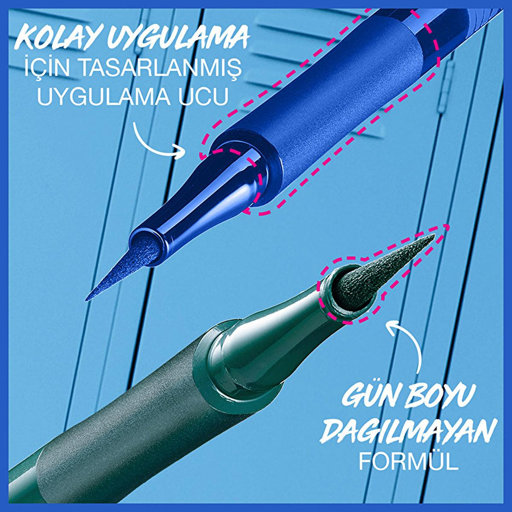 Maybelline New York Hyper Precise All Day Eyeliner 730 Jungle - Long-Lasting, Smudge-Proof, Precise Application - Eyeliner