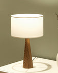 Homing Lucca Fabric Table Lamp Shade - Wooden Body, Soft Lighting, E27 Socket