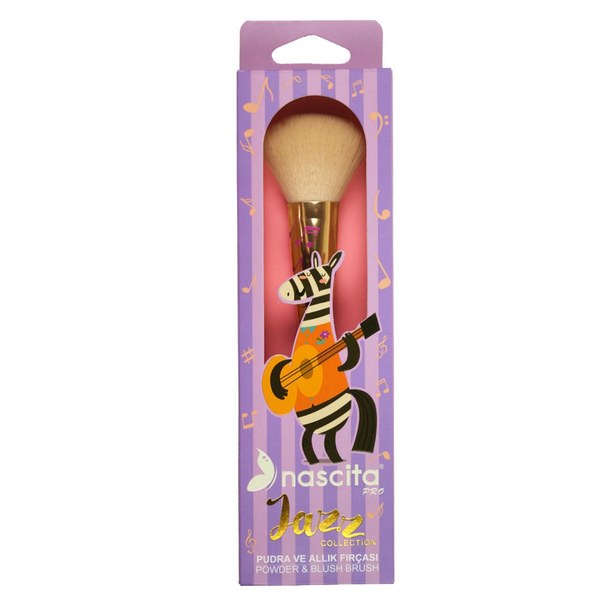 Nascita Jazz Professional Makeup Brush Set for Powder and Blush Application - High-Quality, Soft Bristles for Everyday and Professional Use Nascita Jazz Makeup Brush for Powder & Blush makeup brush, powder brush, blush brush, Nascita Jazz, professional makeup tools, high-quality makeup brushes, soft bristles, durable makeup brushes, versatile makeup tools, everyday makeup, professional makeup, gift for makeup enthusiasts, beauty routine, makeup application, cosmetic brush