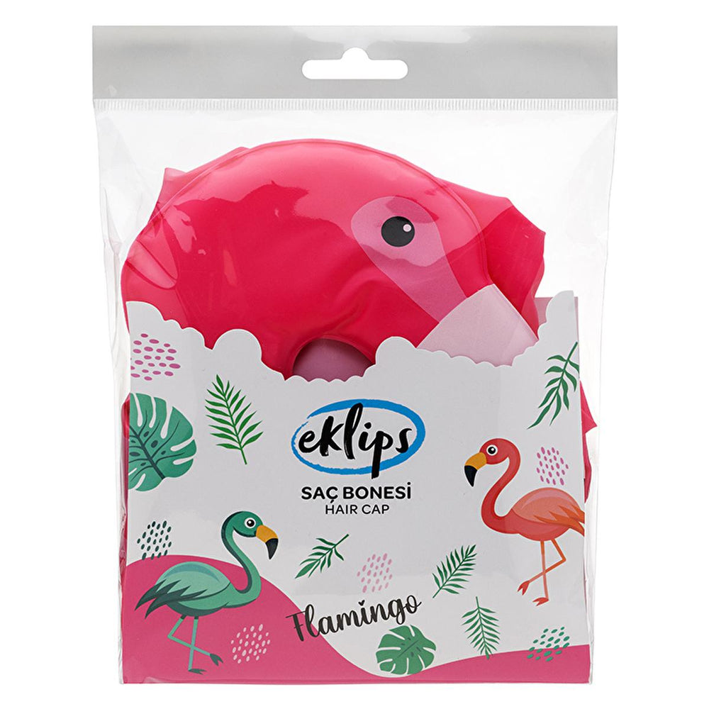Eklips Flamingo Hair Bonnet - Waterproof Hair Accessory with Adjustable Elastic Band - view 3