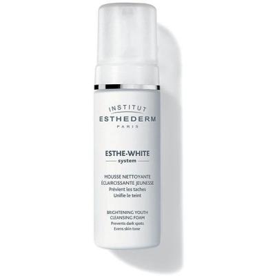 Institut Esthederm Esthe White Cleansing Foam, Esthe White Cleansing Foam 150 ml packaging Institut Esthederm Esthe White Cleansing Foam - 150 ml Institut Esthederm Esthe White Cleansing Foam - 150 ml cleansing-foam, skincare, anti-aging, brightening, Institut-Esthederm, facial-cleanser, makeup-removal, clean-skin, gentle-cleansing, ai-generated