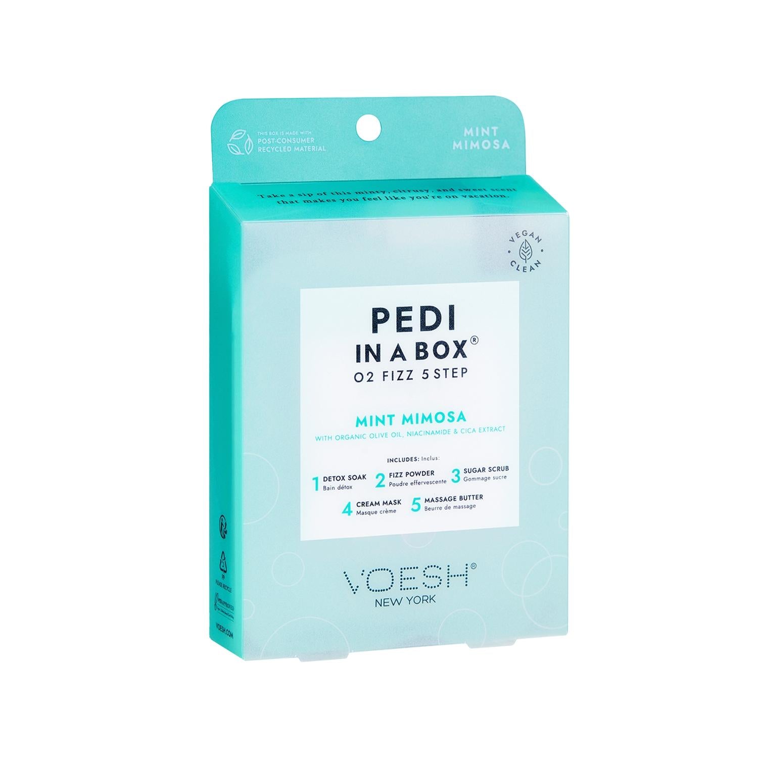 Voesh New York Pedi In A Box O2 Fizz Mint 5-Step Set