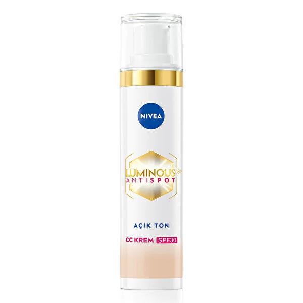 Nivea Luminous630 Anti-Dark Spot Face Cream with SPF30 - Hyaluronic Acid Moisturizer for Even Skin Tone Nivea Luminous630 Face Cream: Anti-Dark Spot & Moisturizing Anti-dark spot face cream, CC Cream with SPF30, Luminous630 technology, Hyaluronic Acid face moisturizer, Dermatologically tested face cream, Face cream for even skin tone, Dark spot correction, Sun protection face cream, Moisturizing face cream, Skincare for hyperpigmentation, Nivea Luminous630, Hyperpigmentation treatment, Even skin tone soluti