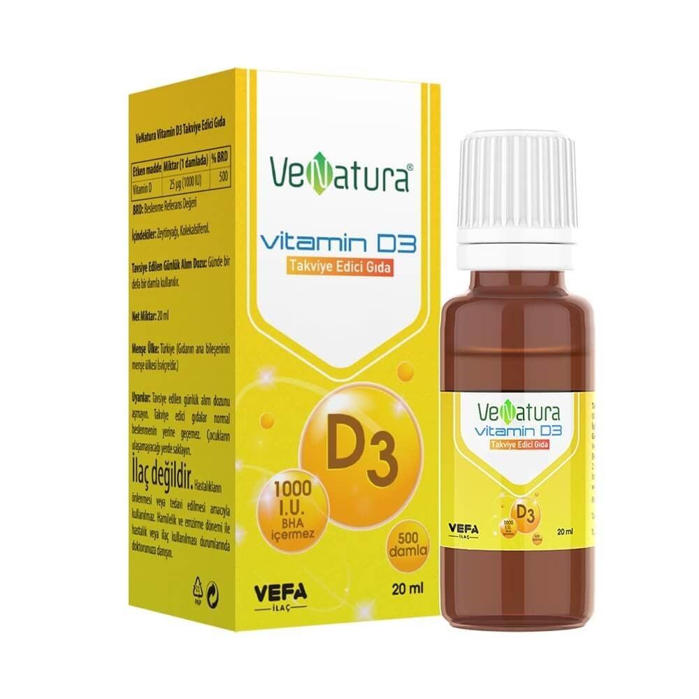 VeNatura Vitamin D3 1000 IU Liquid Supplement for Bone Health - 20ml VeNatura Vitamin D3 1000 IU - Bone Health Supplement Vitamin D3 supplement, 1000 IU Vitamin D, liquid Vitamin D3, dietary supplement for bone health, Vitamin D deficiency support, immune system support, bone health supplement, health and wellness, dietary supplements, Vitamin D3 liquid formulation