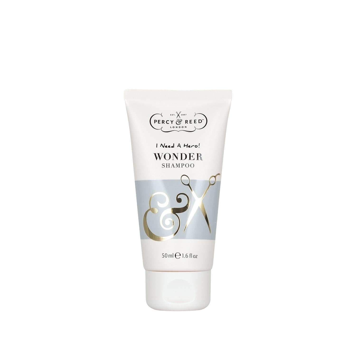 Percy & Reed I Need A Hero! Sulfate-Free Shampoo (50ml) - Gentle Cleansing for Sensitive Scalp, Travel Size Hair Care Percy & Reed Sulfate-Free Shampoo - Gentle, Travel Size sulfate-free shampoo, gentle shampoo, travel size shampoo, sensitive scalp shampoo, Percy & Reed shampoo, sulfate free hair cleanser, mini shampoo, small shampoo bottle, shampoo, sulfate-free, gentle cleanser, travel shampoo, sensitive scalp, hair care, personal care, beauty, hair product, travel size, mini size, 50ml, sulfate free, hai