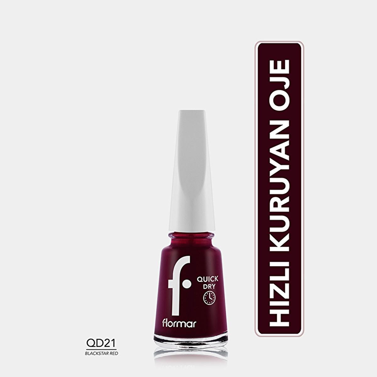 Flormar Quick Dry Nail Polish - Blackstar Red, Long Lasting & Highly Pigmented Flormar Quick Dry Nail Polish - Long Lasting & Vibrant Quick Dry Nail Polish, Flormar Nail Polish, Long Lasting Nail Polish, High Pigment Nail Polish, Blackstar Red Nail Polish, Nail Care, Beauty Essentials, Cosmetics, Nail Polish, Manicure, DIY Beauty
