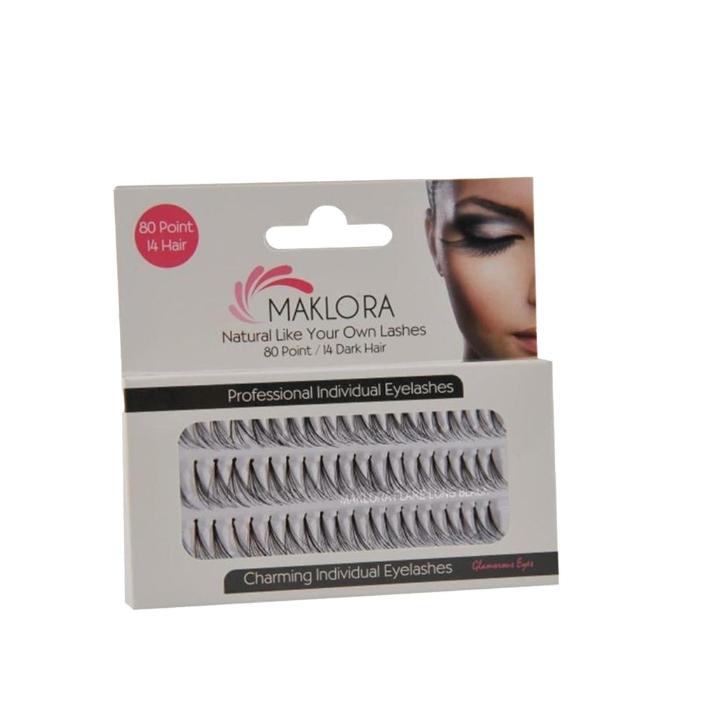 Maklora Natural 80-Piece Individual Lashes Medium - Individual False Lashes for Enhanced Eye Makeup - image 3