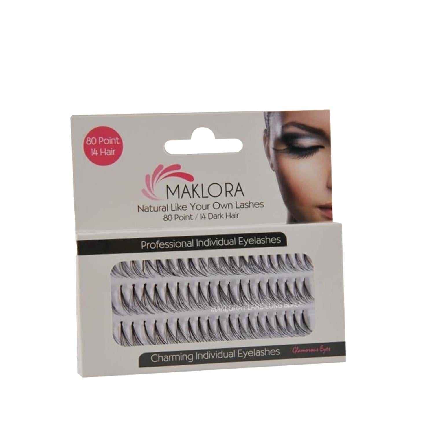 Maklora Natural 80-Piece Individual Lashes Medium - Individual False Lashes for Enhanced Eye Makeup - image 3