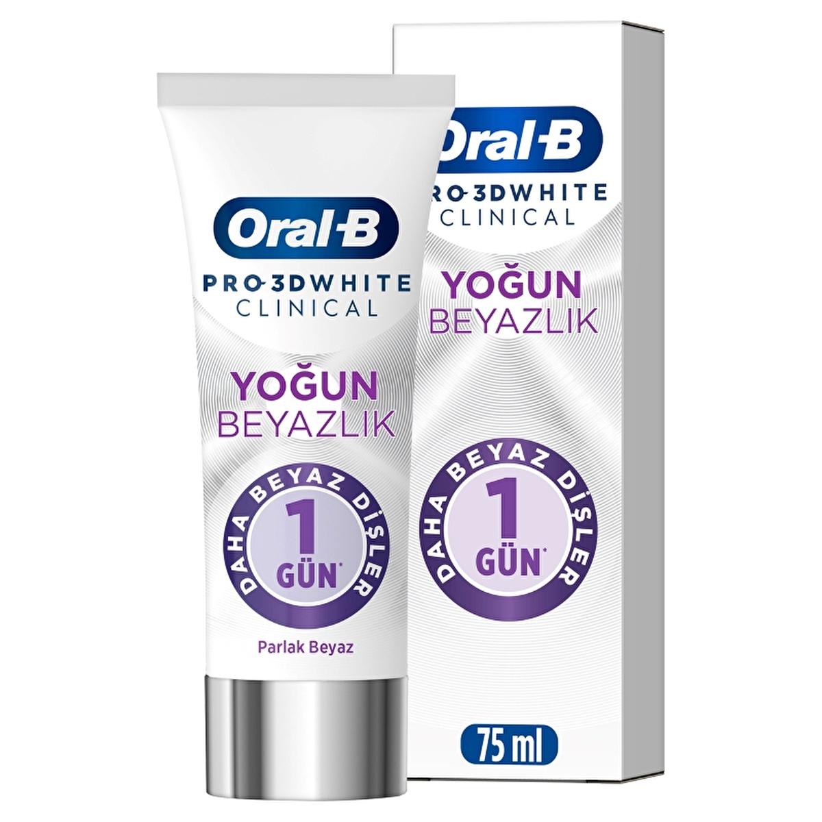 Oral-B Pro 3D White Clinical Intensive Whitening Toothpaste for Sensitive Teeth - 75ml Oral-B Pro 3D White Clinical Whitening Toothpaste - Buy Now! whitening toothpaste, intensive whitening, Oral-B Pro 3D White, clinical whitening toothpaste, sensitive teeth toothpaste, oral hygiene, teeth whitening, stain removal, ionic technology, gentle toothpaste