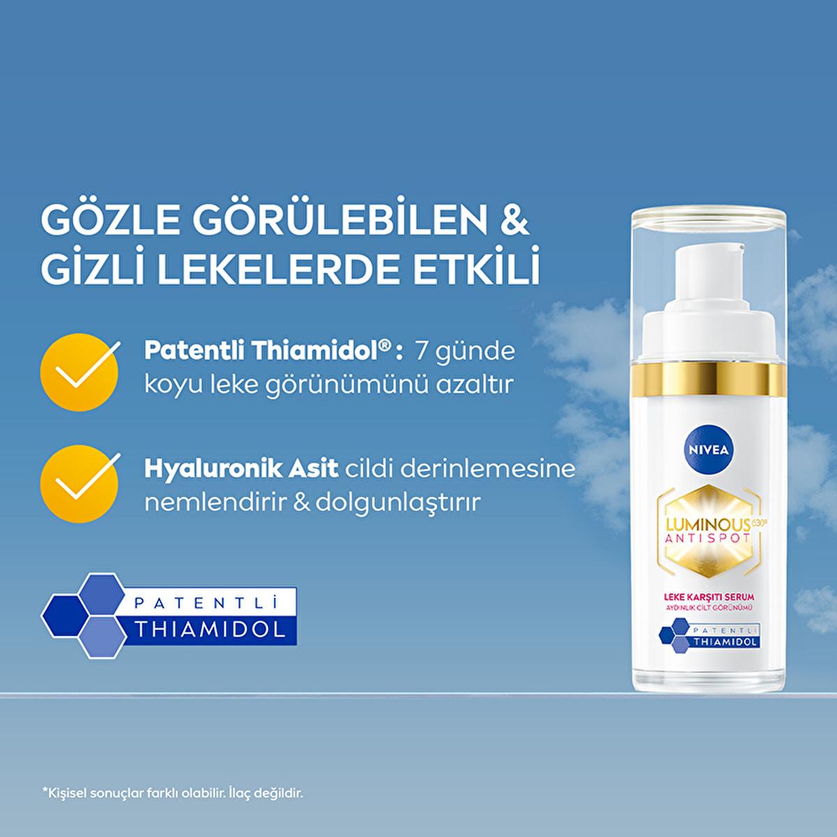 Nivea Luminous630 Anti-Spot Serum for Face - Reduces Dark Spots, Hydrates Skin Nivea Luminous630 Anti-Spot Serum - Reduces Dark Spots Nivea Luminous630, Anti-spot serum, Thiamidol, Dark spot correction, Skincare for hyperpigmentation, Face serum, Skincare, Hyperpigmentation treatment, Sensitive skin friendly, Hydrating serum