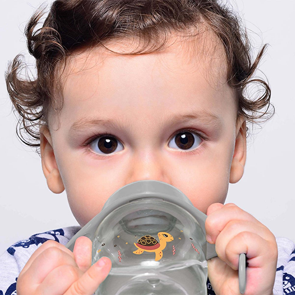 Babyjem Spill-Proof Baby Sippy Cup - 8.45 fl oz, Grey - Easy Transition from Bottle to Cup for Babies Aged 6-18 - view 7