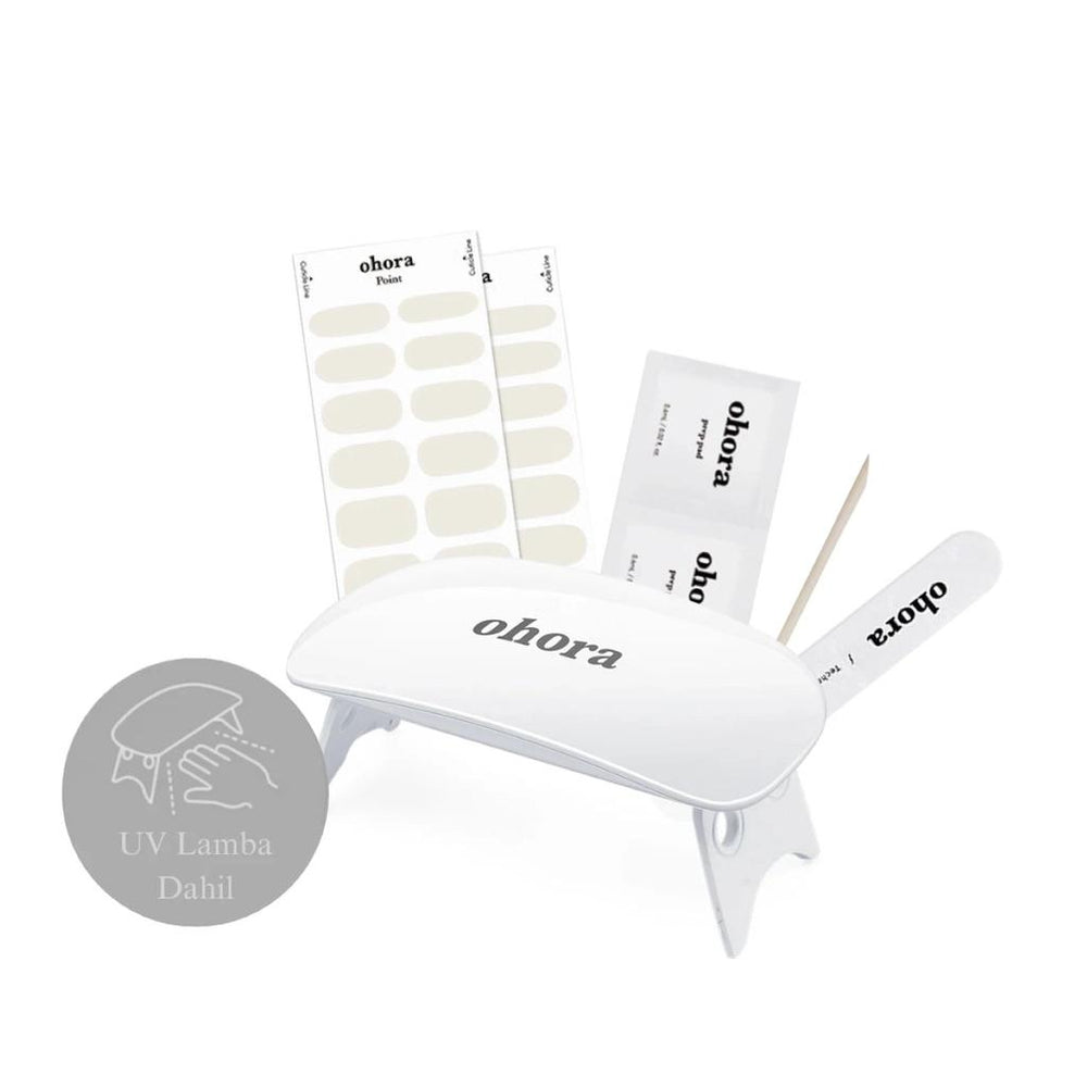 Ohora Cream Cotton Gel Nail Starter Kit with UV Lamp