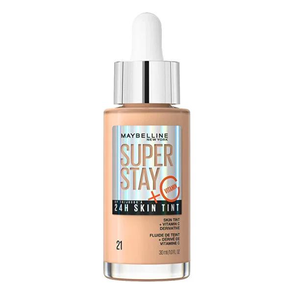 Maybelline Super Stay Glow Tint Skin Tint Foundation - Vitamin C, Long-Lasting, Moisturizing - Maybelline New York Maybelline Super Stay Glow Tint Foundation - Vitamin C & Long-Lasting Maybelline Super Stay Glow Tint, Skin Tint Foundation, Vitamin C foundation, Long-lasting foundation, Moisturizing foundation, Natural makeup look, Effortless makeup, Skincare benefits, Hydrating foundation, Brightening foundation, Everyday makeup, Makeup for busy mornings