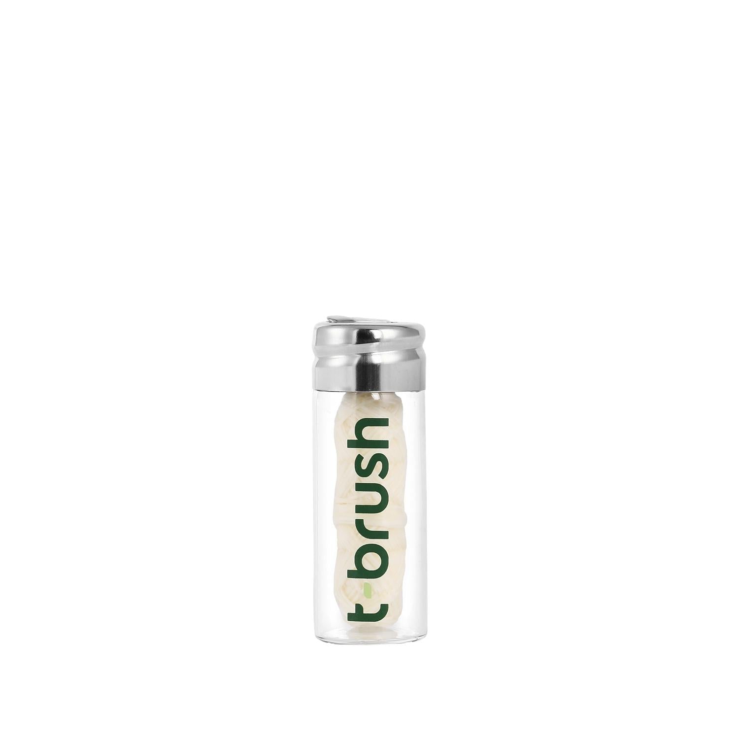 T-Brush Mint Flavored Dental Floss in Glass Container - Eco-Friendly Oral Hygiene Solution T-Brush Mint Dental Floss in Glass - Eco-Friendly Oral Care mint flavored dental floss, dental floss in glass container, T-Brush dental care, oral hygiene products, eco-friendly oral care, sustainable dental products, mint dental floss, interdental cleaning, premium dental floss, glass container packaging, eco-friendly packaging, oral health, dental hygiene, fresh breath, healthy gums, T-Brush oral care, dental care p