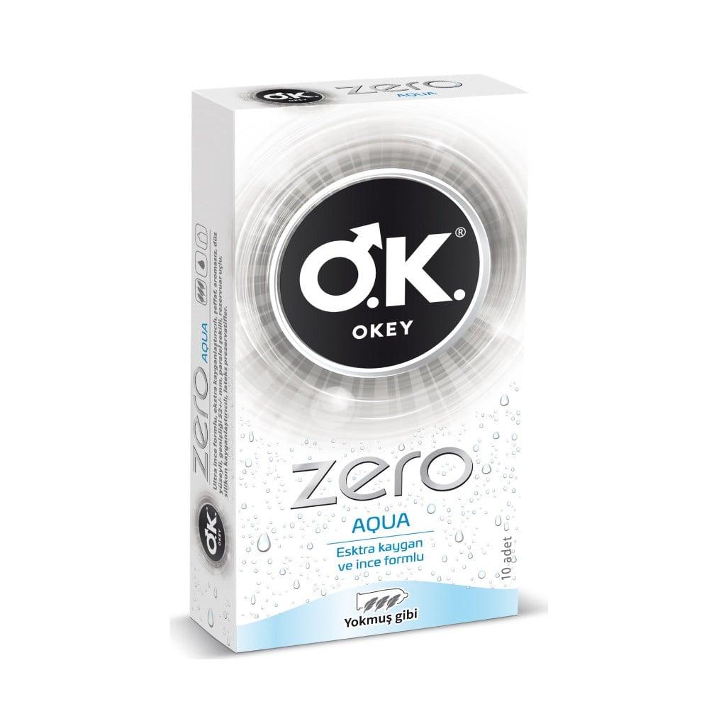 Okey Zero Aqua Ultra-Thin Lubricated Condoms 10-Pack