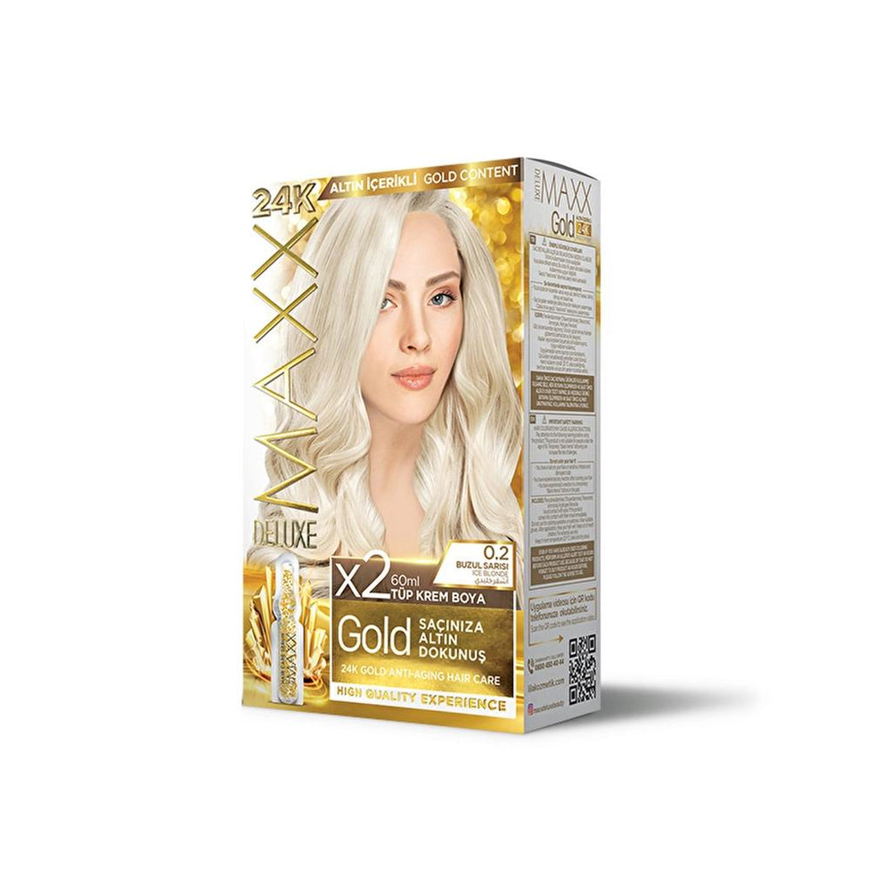Maxx Deluxe Golden Beauty Hair Color 0.2 Ice Blonde