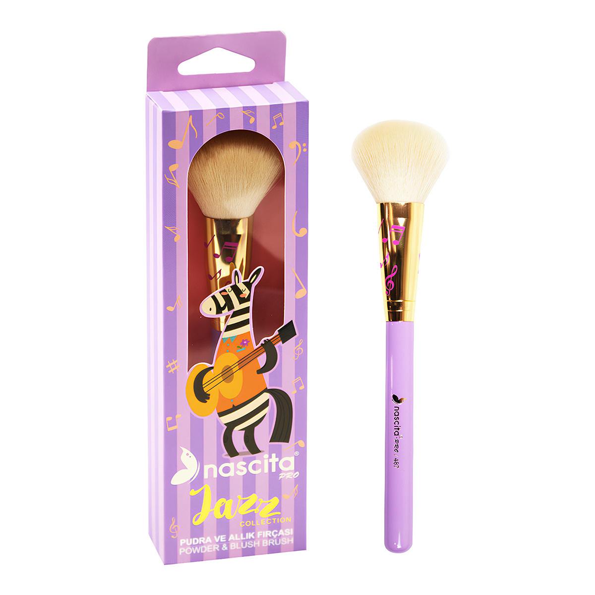 Nascita Jazz Professional Makeup Brush Set for Powder and Blush Application - High-Quality, Soft Bristles for Everyday and Professional Use Nascita Jazz Makeup Brush for Powder & Blush makeup brush, powder brush, blush brush, Nascita Jazz, professional makeup tools, high-quality makeup brushes, soft bristles, durable makeup brushes, versatile makeup tools, everyday makeup, professional makeup, gift for makeup enthusiasts, beauty routine, makeup application, cosmetic brush