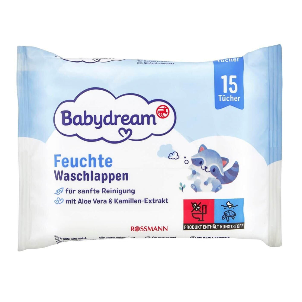 Babydream Sensitive Baby Wipes with Aloe Vera 15 Count