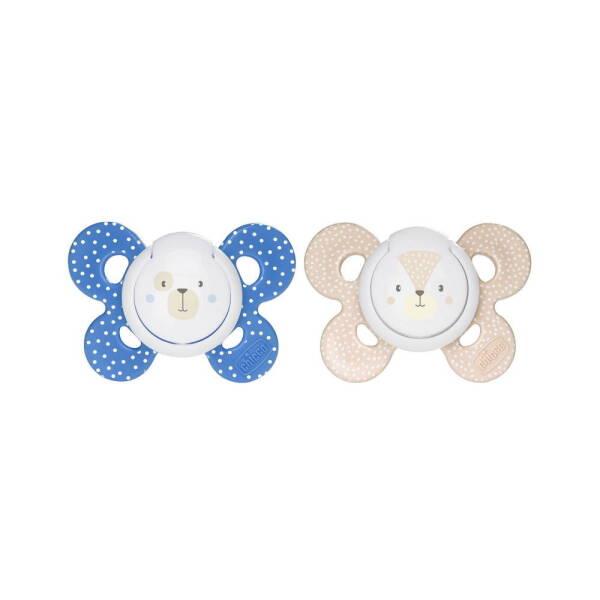 Chicco Orthodontic Pacifier - Physio Forma 2-Pack for Infants 6-16 Months, Safe Silicone Design - Baby Care
