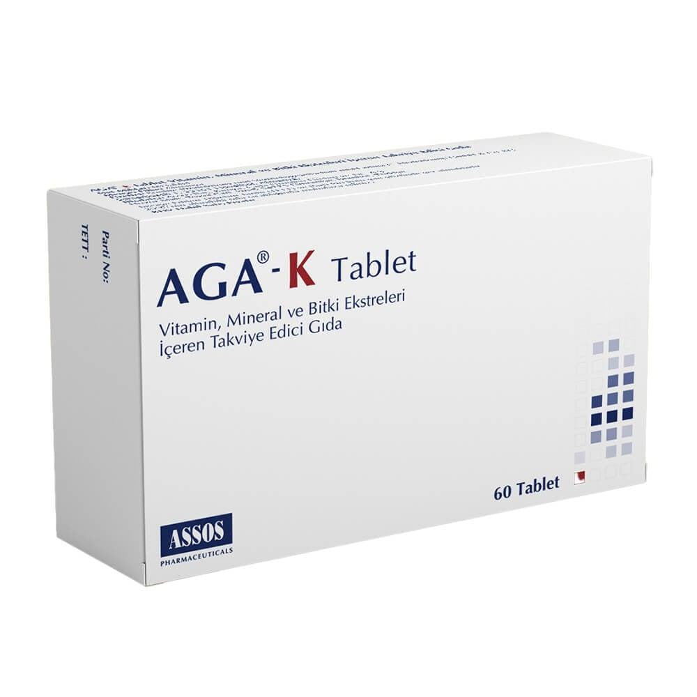 Aga-K Dietary Supplement - 60 Tablets for Health and Wellness Support Aga-K 60 Tablets: Comprehensive Dietary Supplement Dietary Supplement, Vitamins and Minerals, Herbal Extracts, Health and Wellness, Nutritional Support, Health-conscious individuals, Natural health products, Wellness supplements, Vitamin B Complex, Zinc, Keratin, L-Cysteine, L-Methionine, Horsetail Extract, Millet Extract