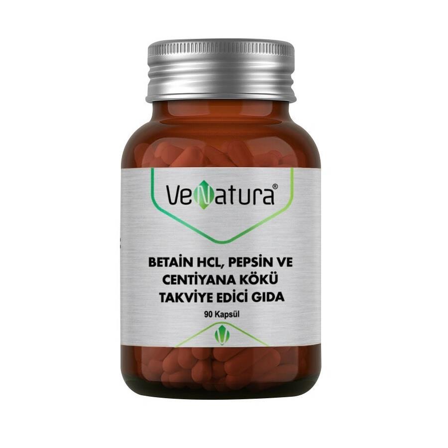 Venatura Betaine HCl Pepsin &amp; Gentian Root Capsules - 90 Count