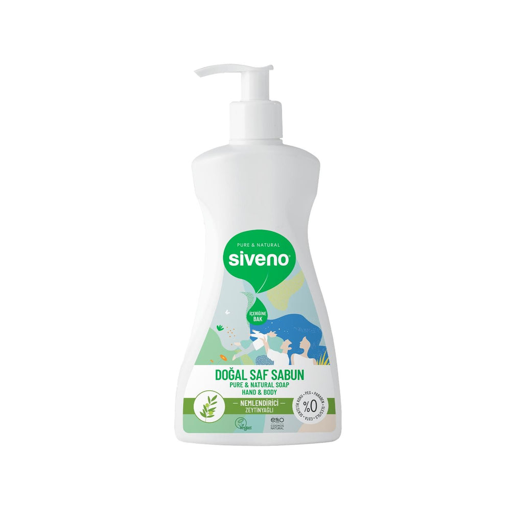 Siveno Natural Liquid Soap with Olive Oil for Hands and Body - 300ml, Gentle Skincare Siveno Natural Liquid Soap - Gentle Olive Oil Skincare natural liquid soap, olive oil soap, hand and body soap, chemical-free cleansing, gentle skincare products, natural skincare, olive oil-based soap, sensitive skin care, family cleansing products